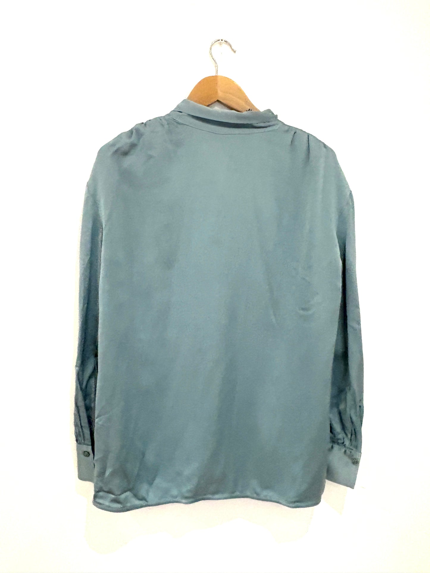 New With Tags Day Birger et Mikkelsen Light Blue Silky Blouse S