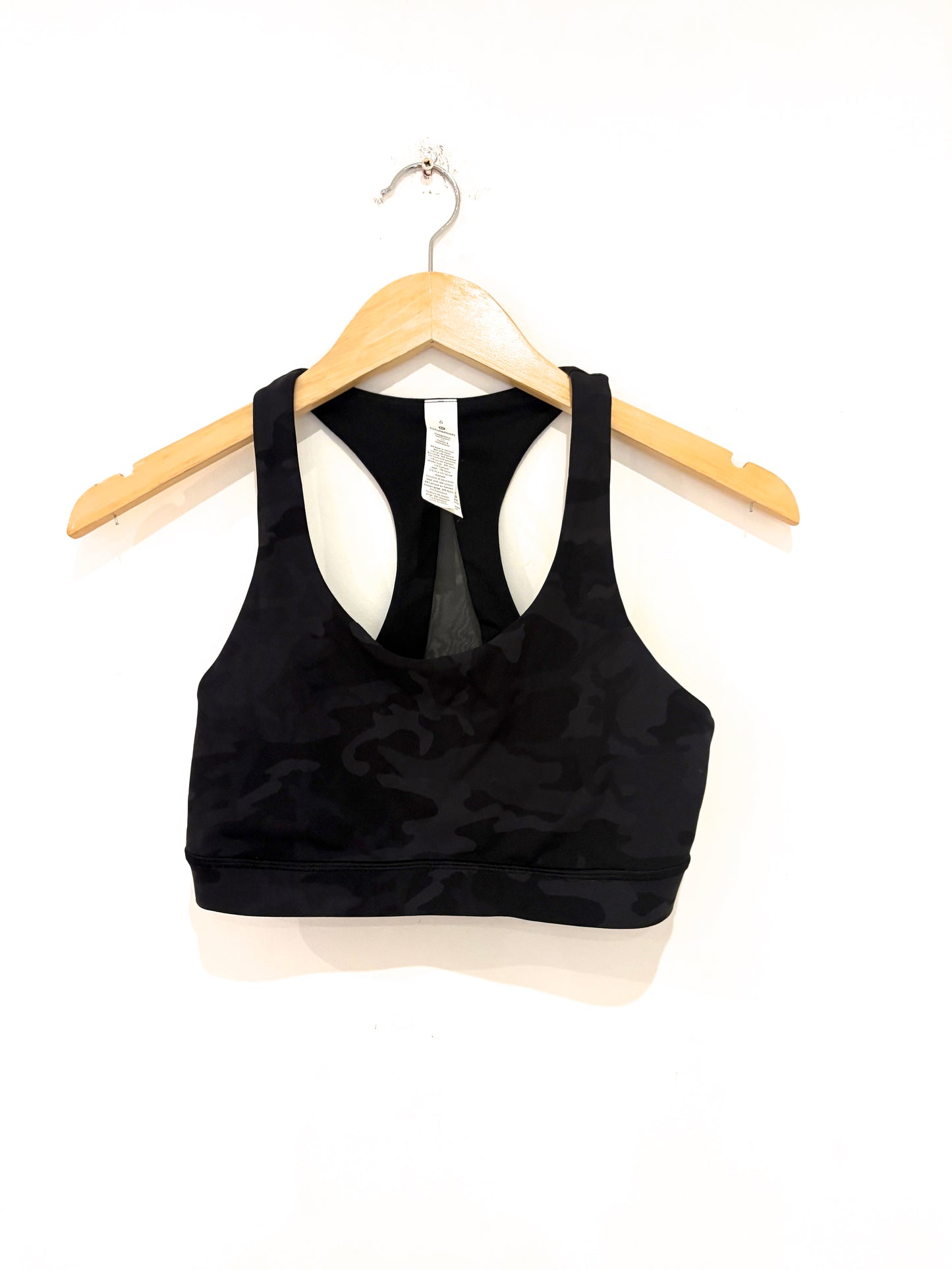 Lululemon Black Army Print Sports Bra