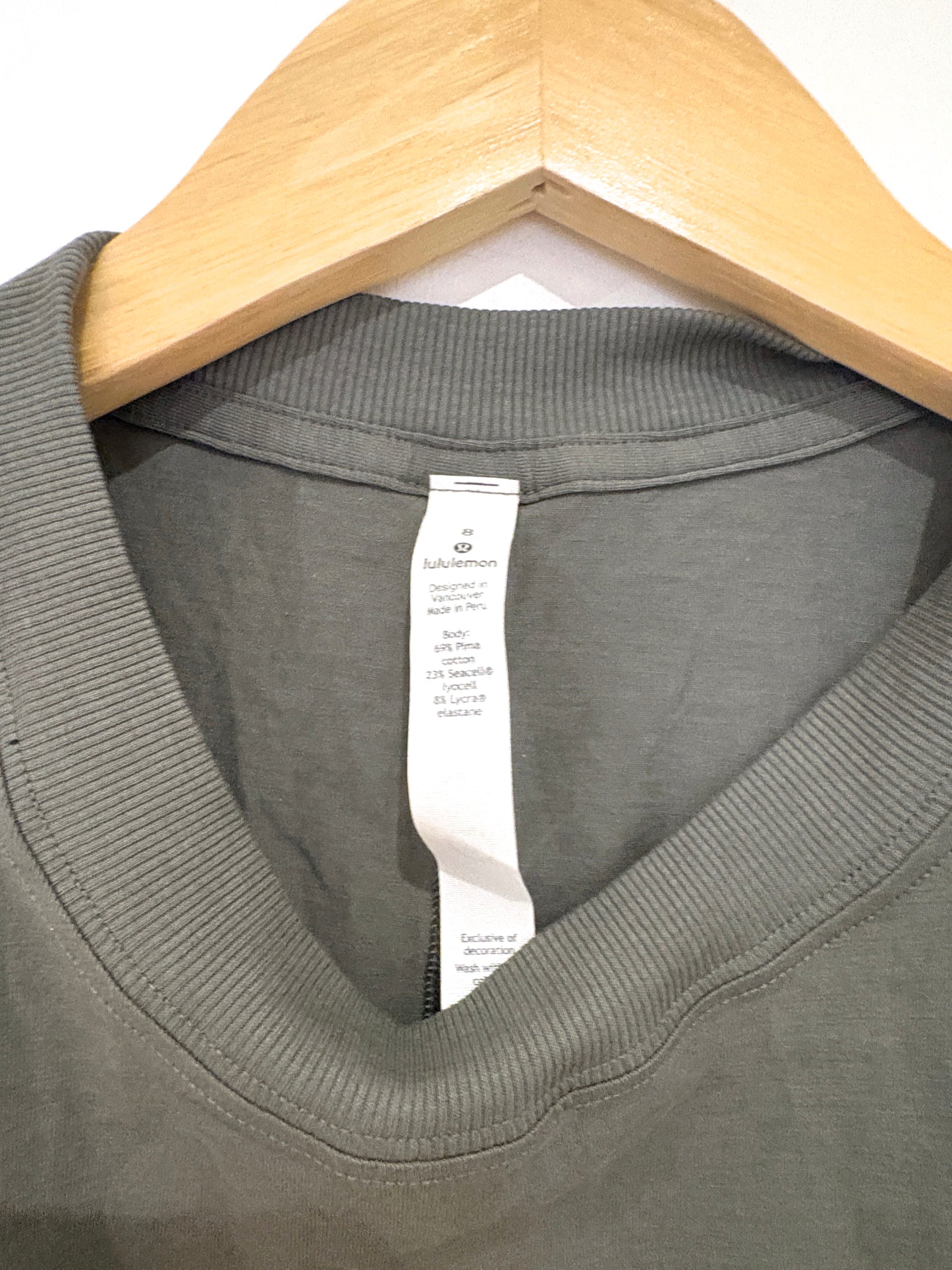 New With Tags Lululemon Khaki Crop Tank UK 12