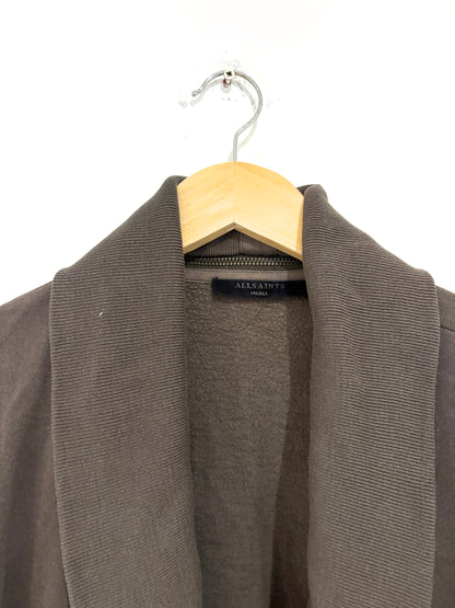 All Saints Stone Dahlia Zip Up Cardigan S