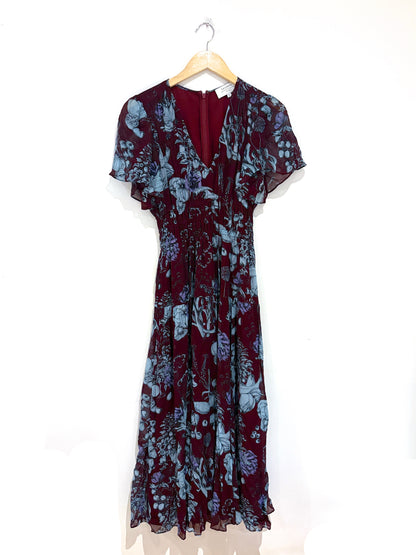 La ligne Tiered smoocked chiffon midi dress