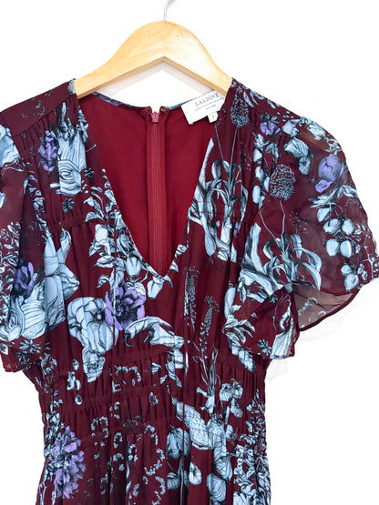 New With Tags La Ligne Tiered Smocked Chiffon Midi Dress S