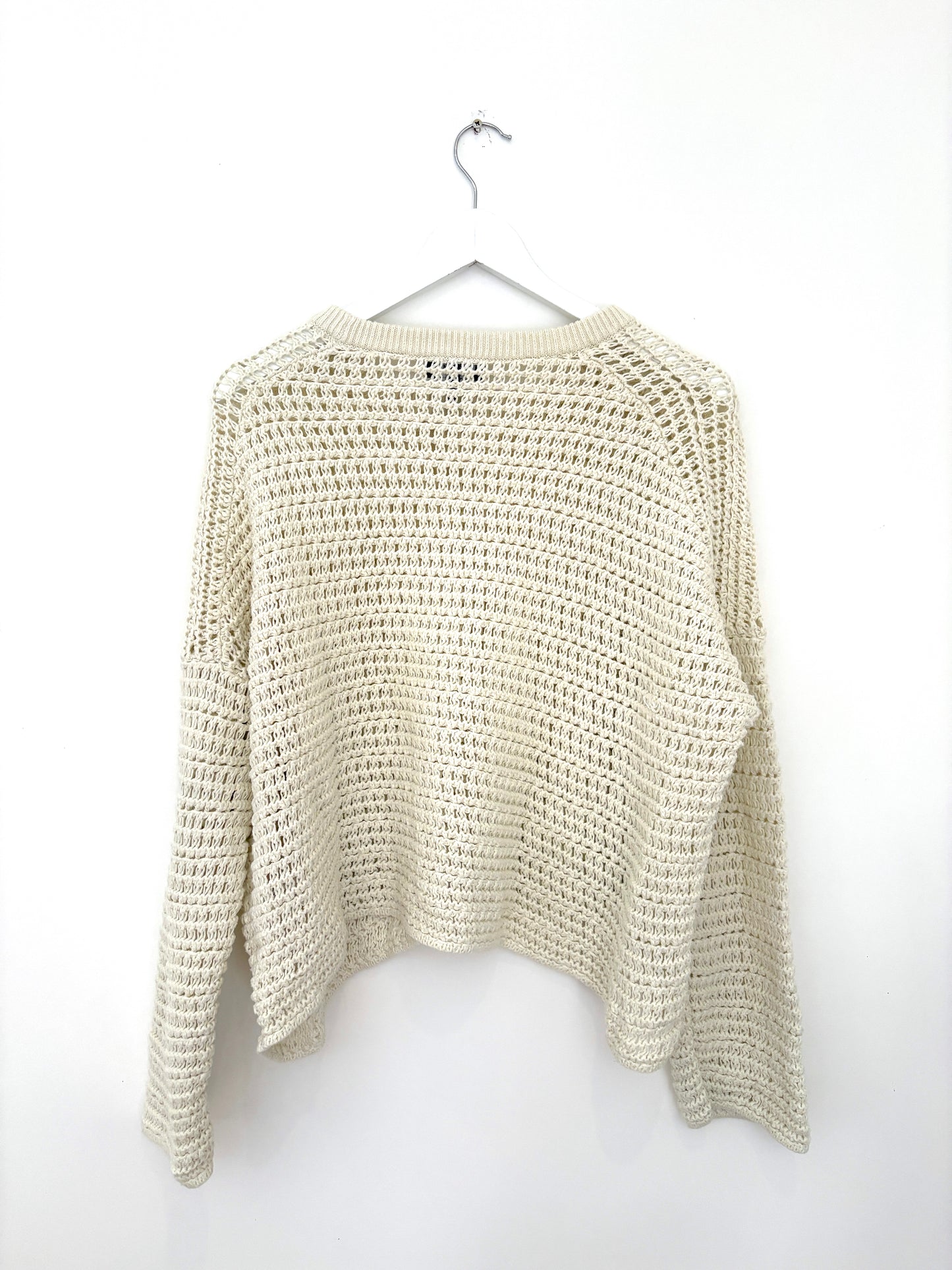 Me+Em Chunky Cotton Open Weave Jumper M