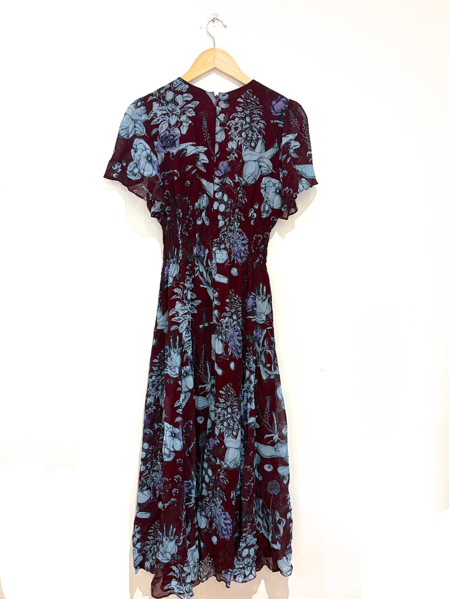 New With Tags La Ligne Tiered Smocked Chiffon Midi Dress S