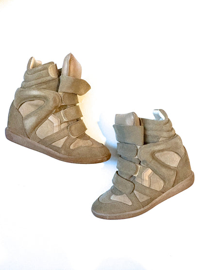 Isabel Marant Bekett Taupe Trainers UK 5