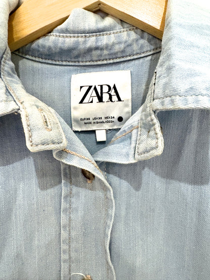 Zara Light Blue Denim Shirt XS