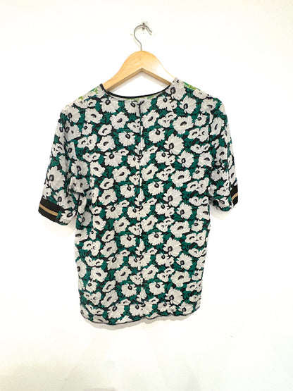 Stella McCartney Floral Silk Blouse UK 8