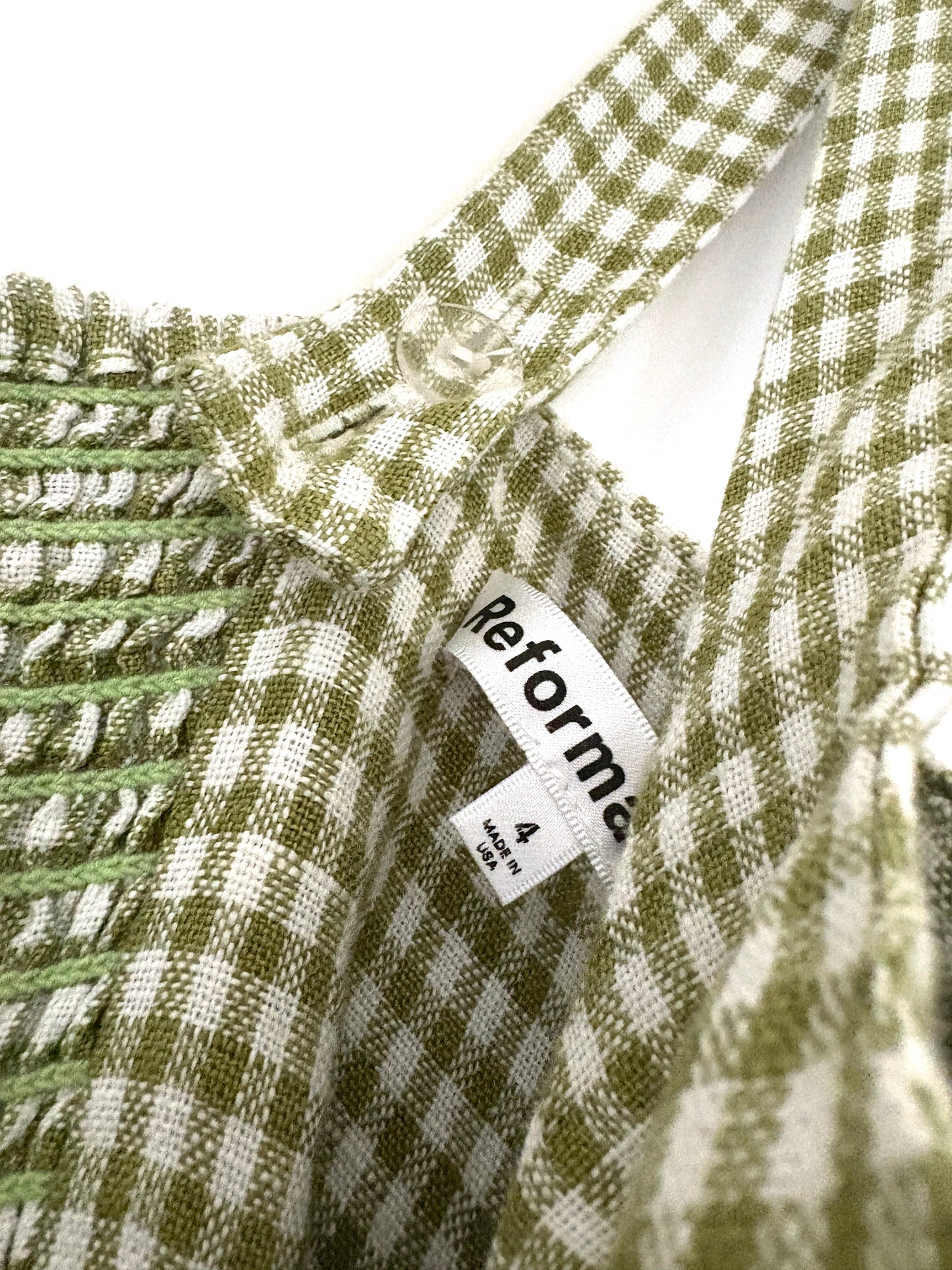 Reformation Daria Linen Dress UK 8