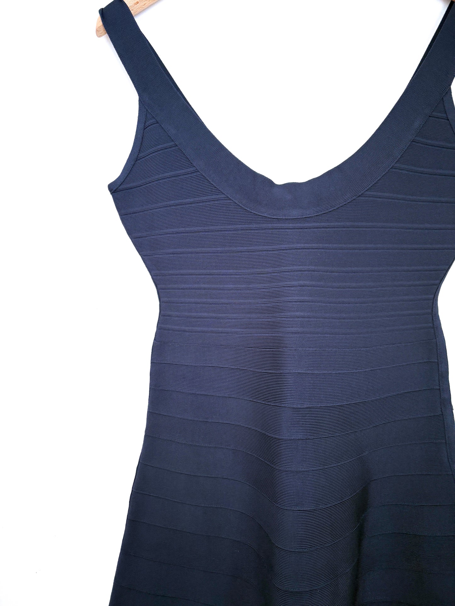 New With Tags Herve Leger Navy Bandage Dress M