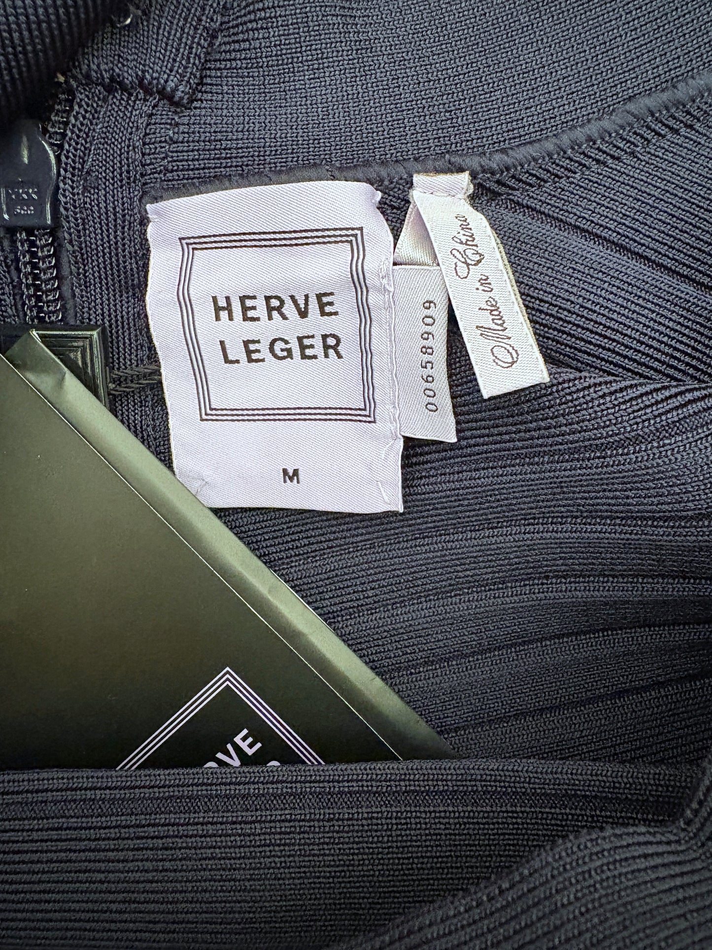 New With Tags Herve Leger Navy Bandage Dress M