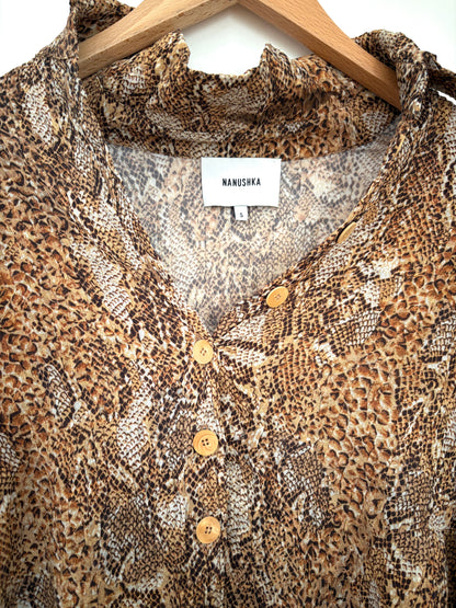 Nanushka Snake Print Blouse S