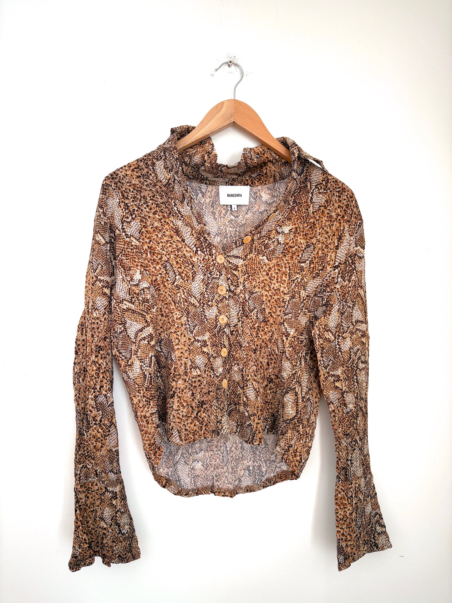 Nanushka Snake Print Blouse S