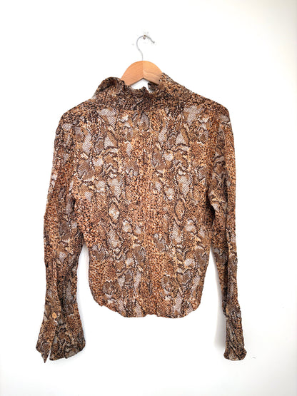 Nanushka Snake Print Blouse S