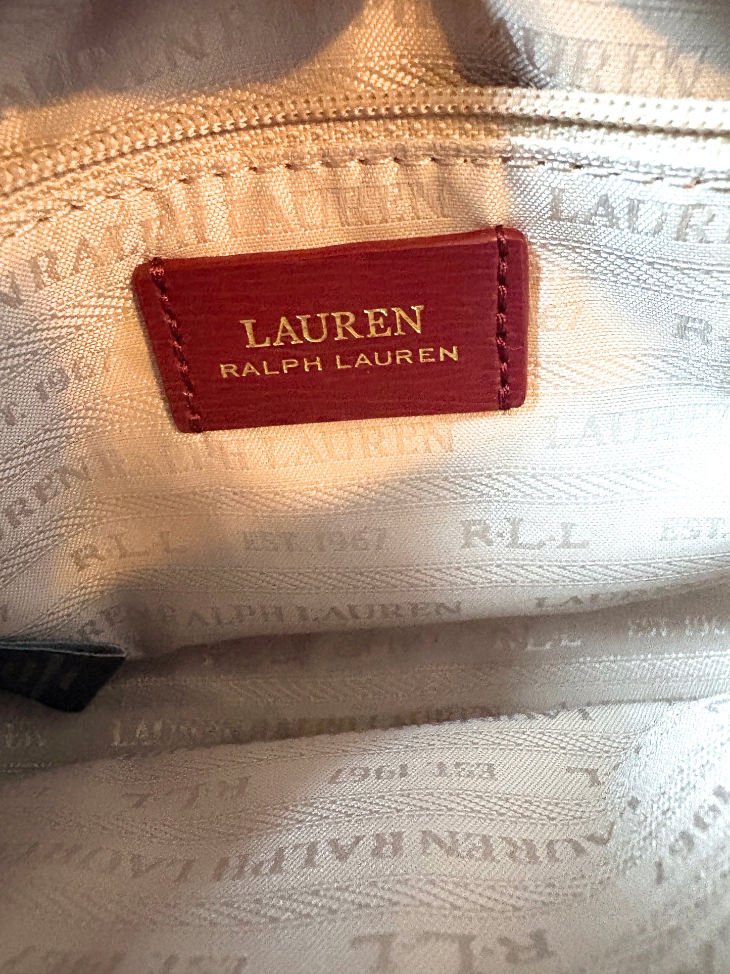 Lauren by Ralph Lauren Leather Burgundy Bag