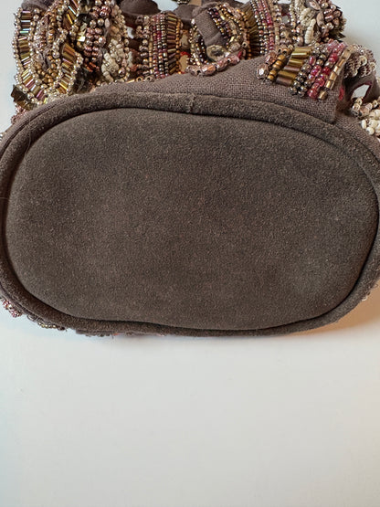 Zara Beaded Cross Body Bucket Bag