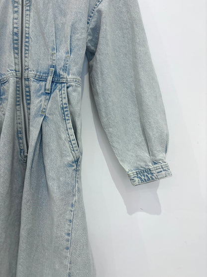 Mango Light Blue Denim Jumpsuit S