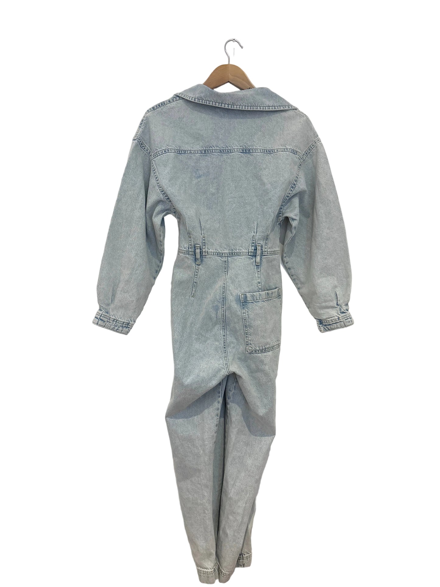 Mango Light Blue Denim Jumpsuit S