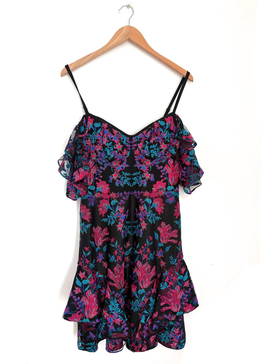 Marchesa Note Embroidered Floral Dress