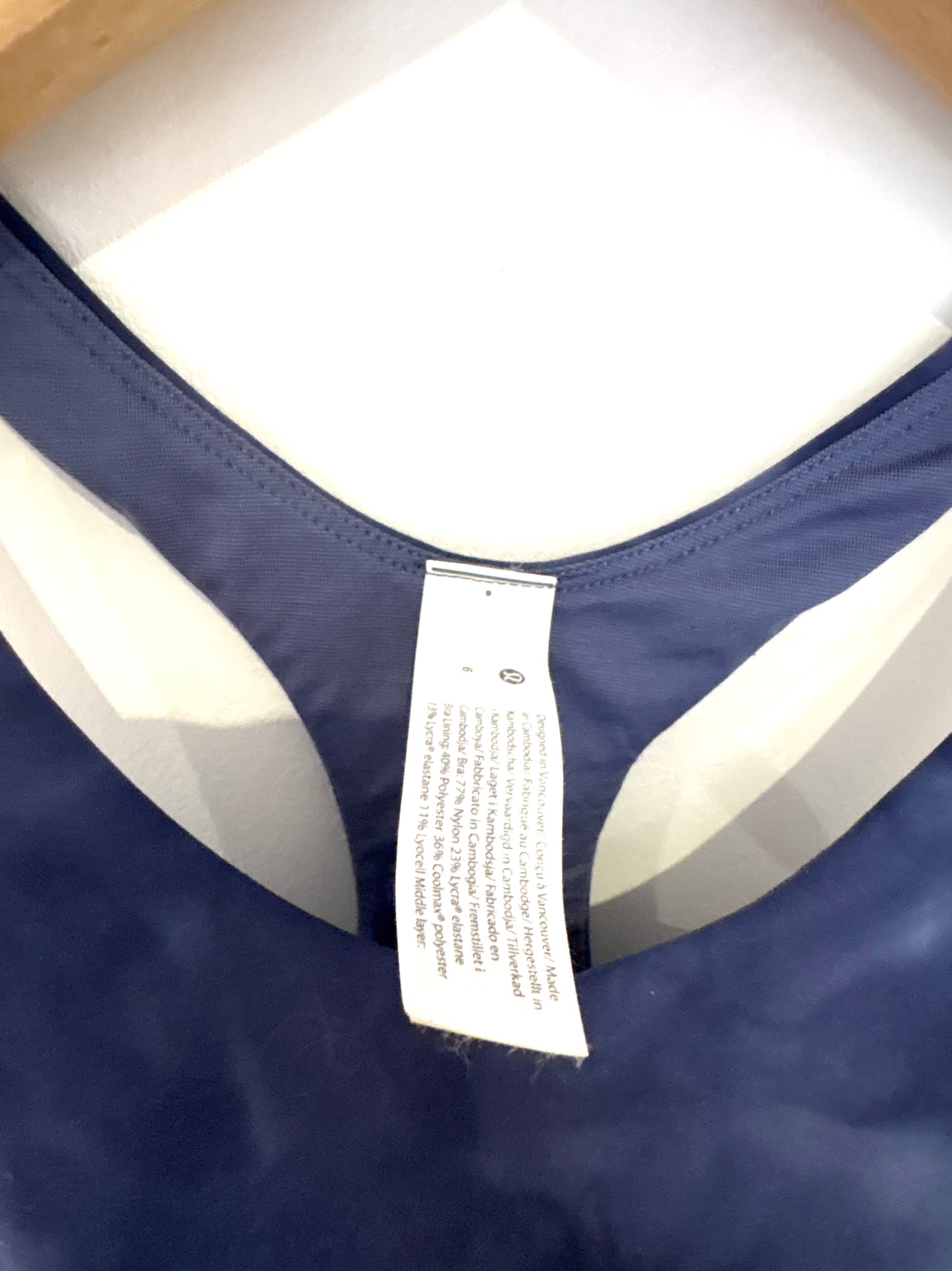 Lululemon Blue Tie-Dye Sports Top UK 10