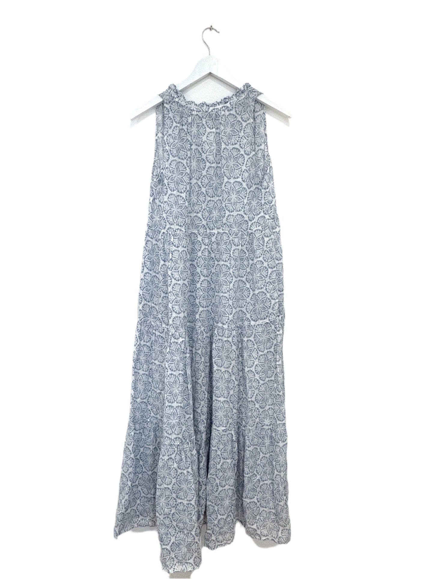 Jigsaw Print Linen Dress UK 8