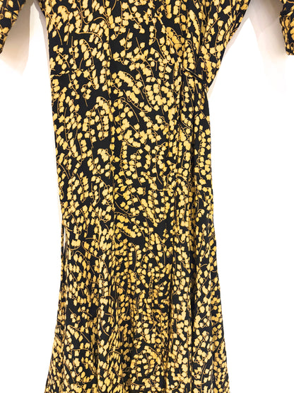 Ganni Ruffled Floral Midi Dress UK 10