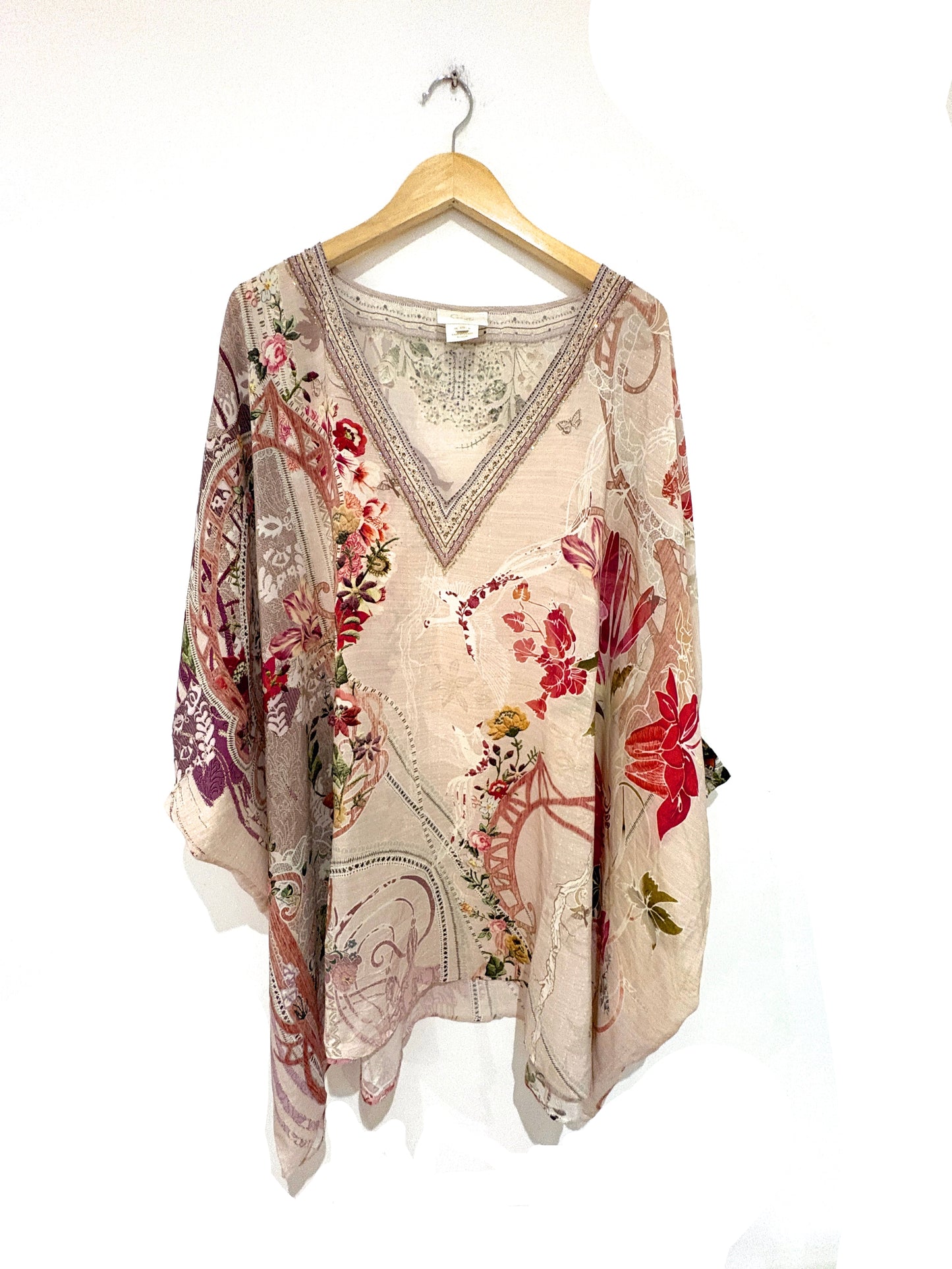 Camilla Short Pink Printed Kaftan