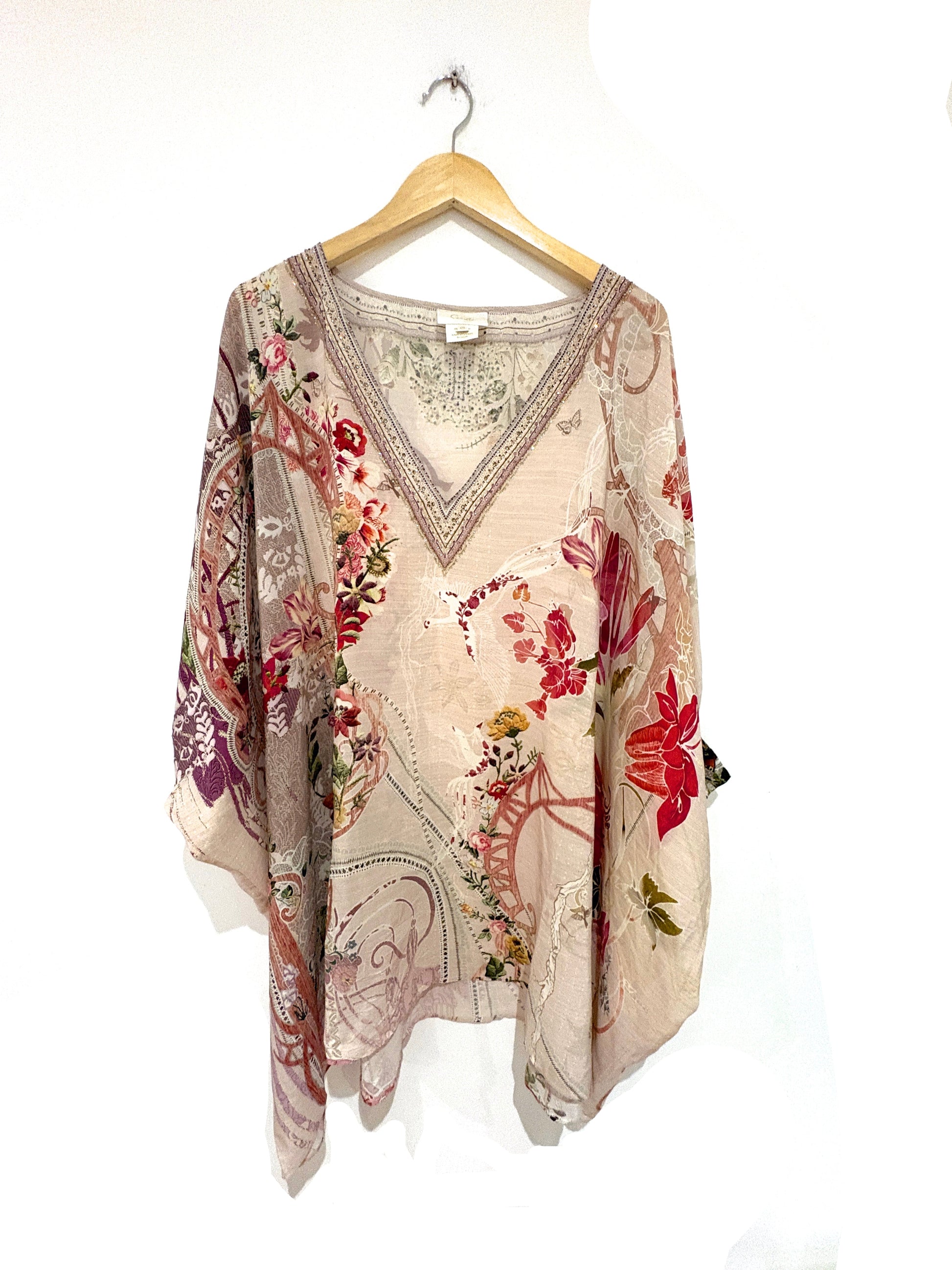 Camilla Short Pink Printed Kaftan