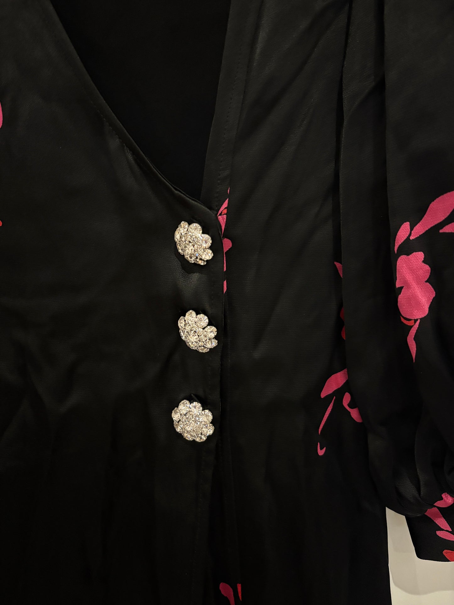 Ganni Floral Puff Sleeved Dress UK 10