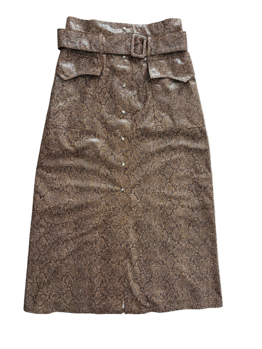 Nanushka Snake Print Midi Skirt