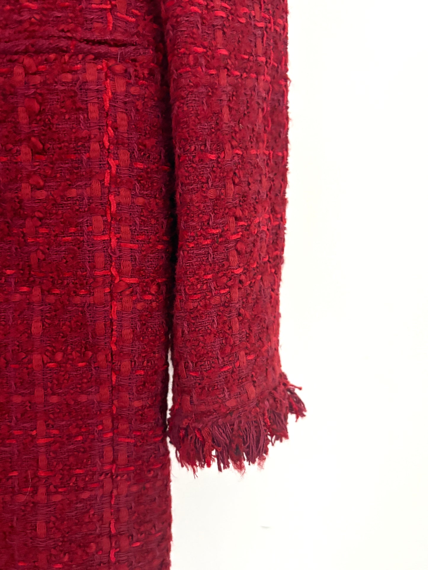 Prada Red Tweed Blazer UK 8