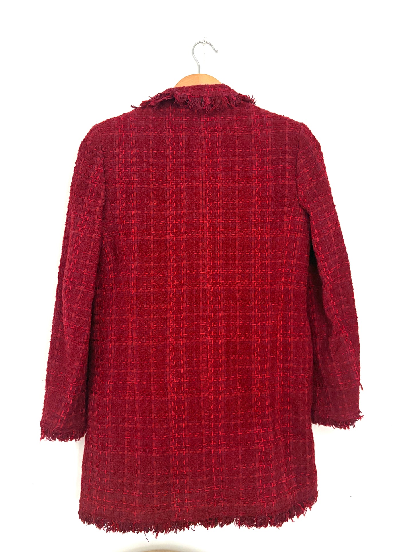 Prada Red Tweed Blazer UK 8