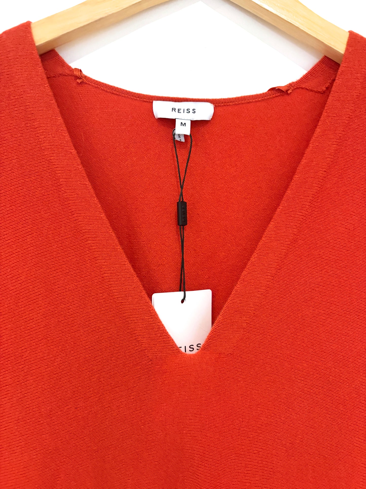 New With Tags Reiss Jenna Ruched Sleeve Knit Dress M