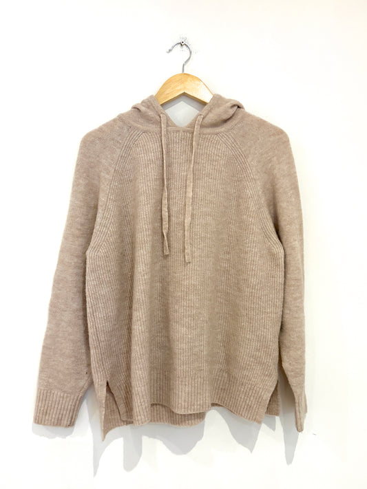 Whistles Beige Hooded Knit M