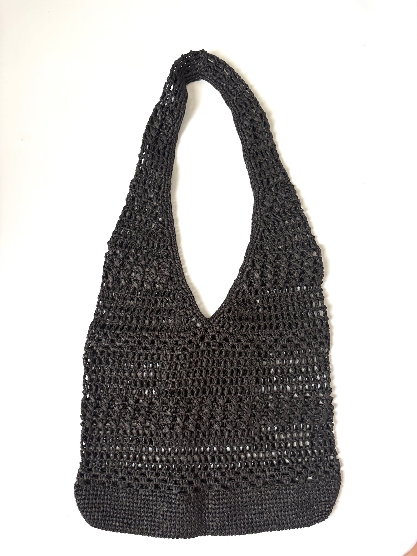 Arket Crochet Straw Sling Bag