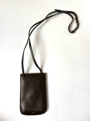 Soeur Brown Leather Phone bag
