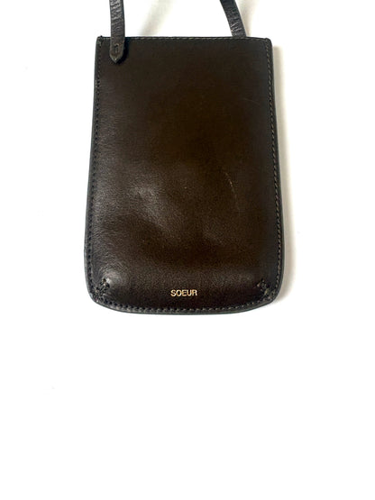 Soeur Brown Leather Phone bag
