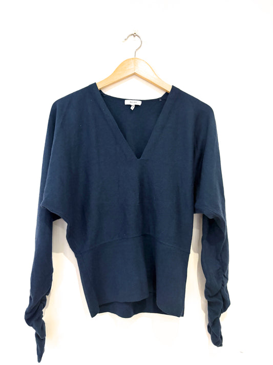 Reiss Jolie Blue Wool Jumper L