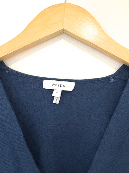 Reiss Jolie Blue Wool Jumper L