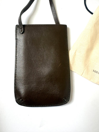 Soeur Brown Leather Phone bag