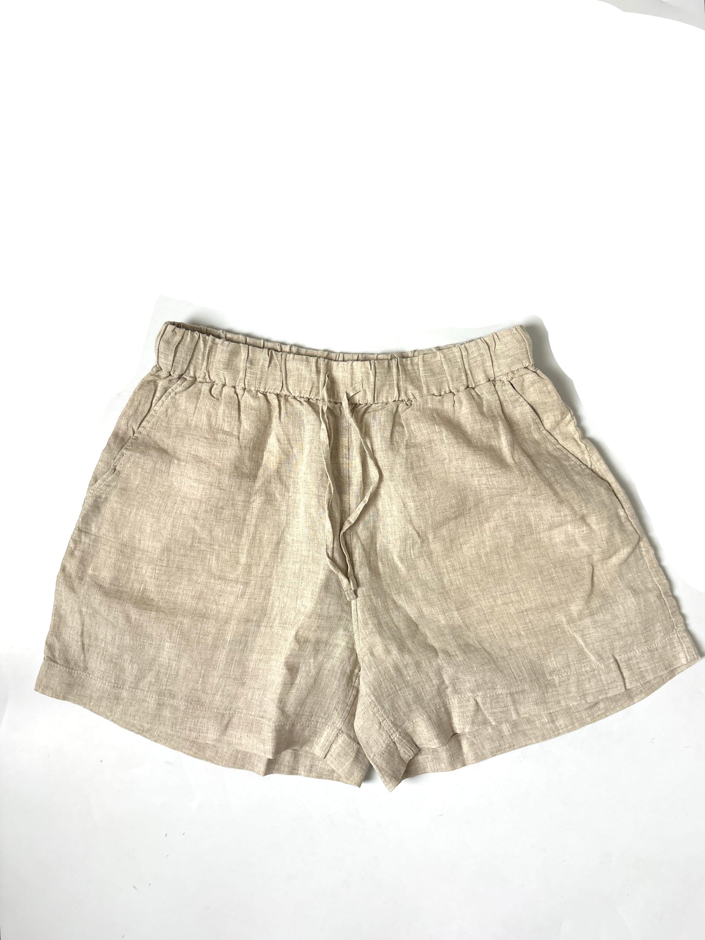 arket linen oatmeal shorts