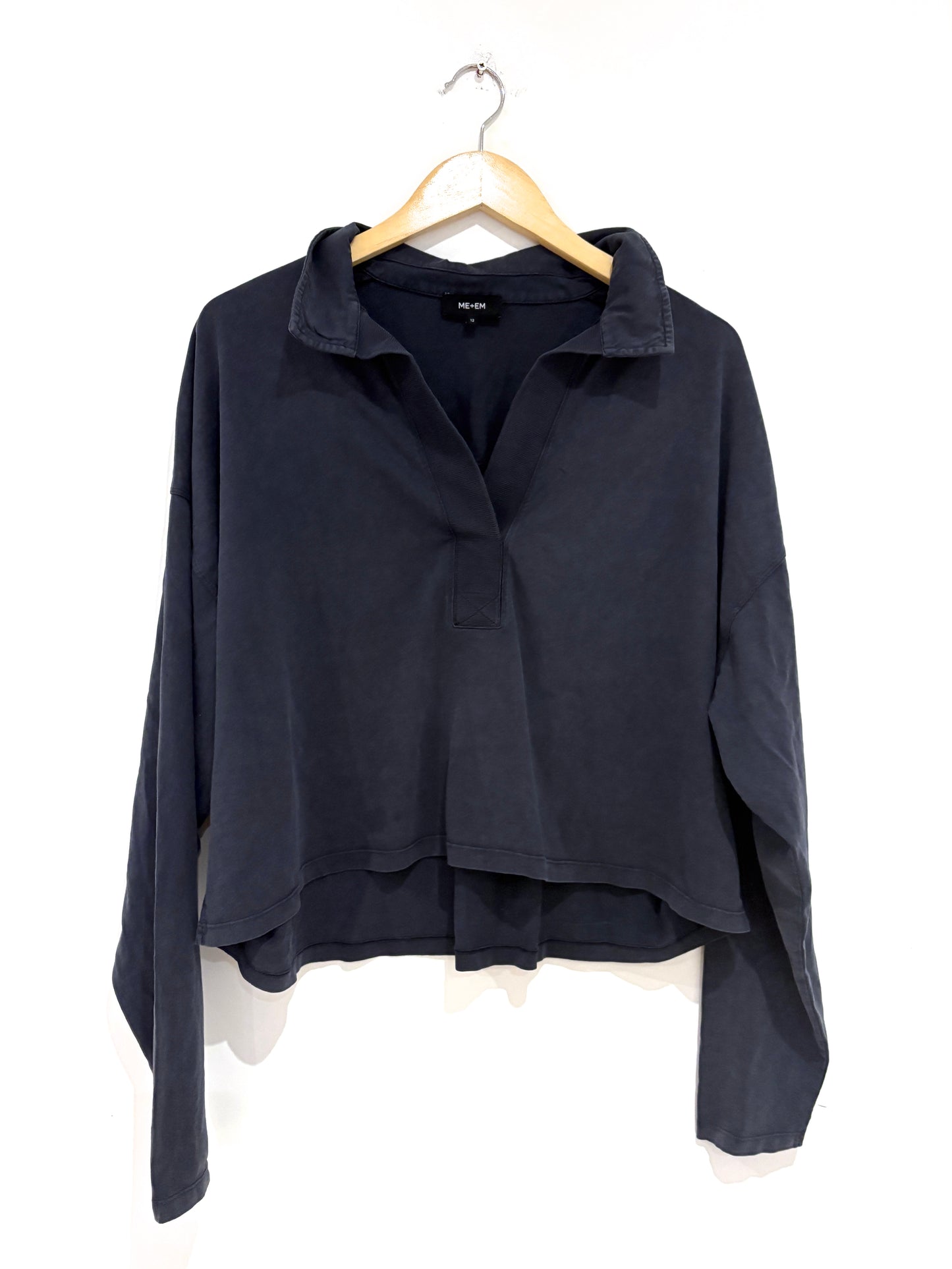 Me+Em Blue Jersey Top UK 12