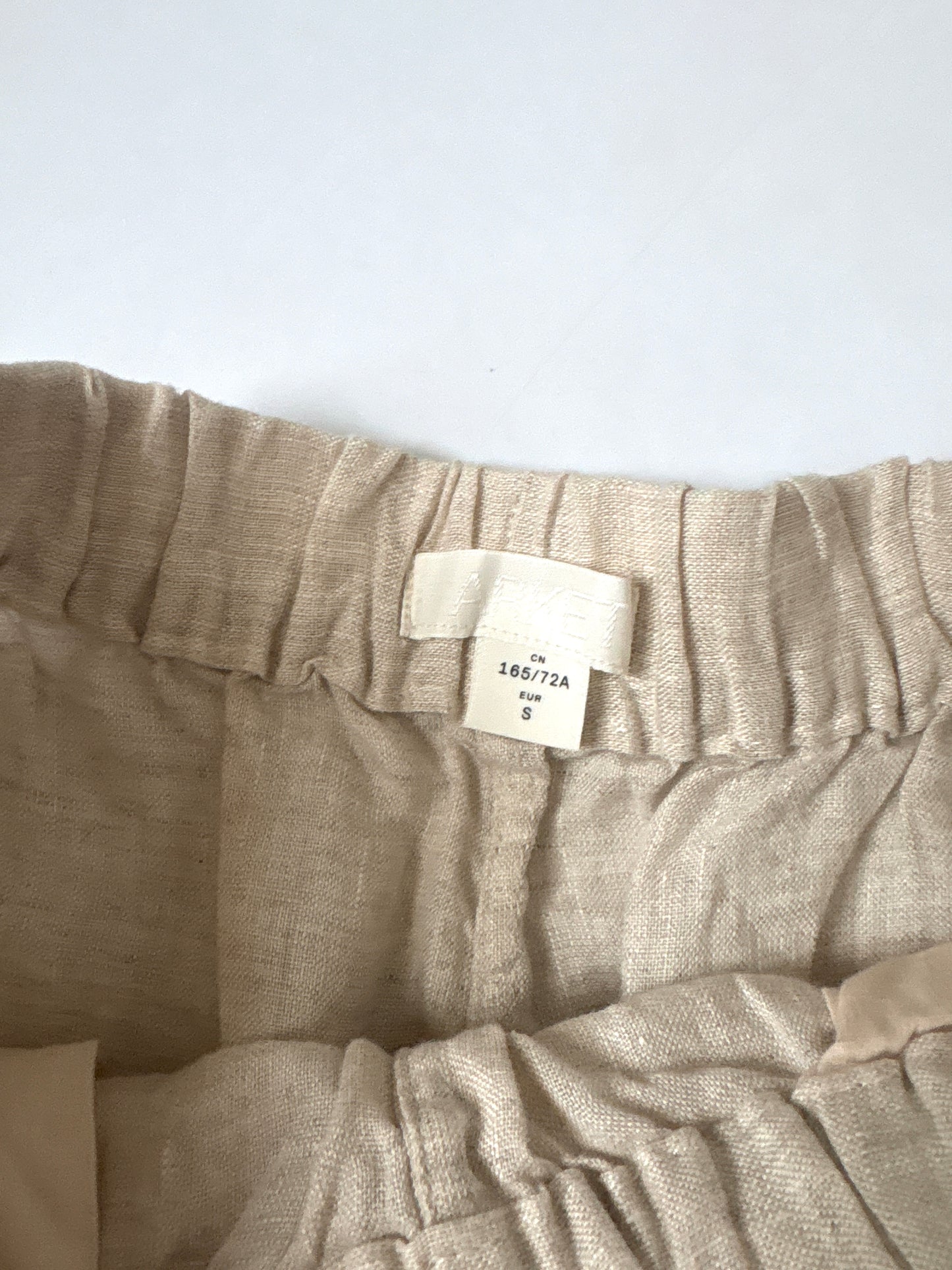 Arket Linen Oatmeal Shorts S