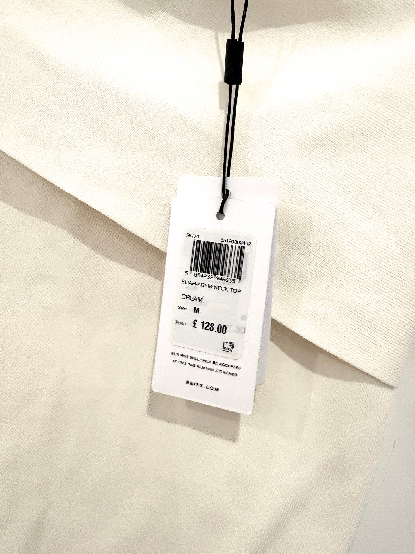 New With Tags Reiss Eliah Asymmetric Top M