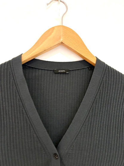 Joseph Ribbed Wool Short Sleeve Cardigan XS