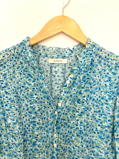 Doen Haleigh Blue Floral Dress M