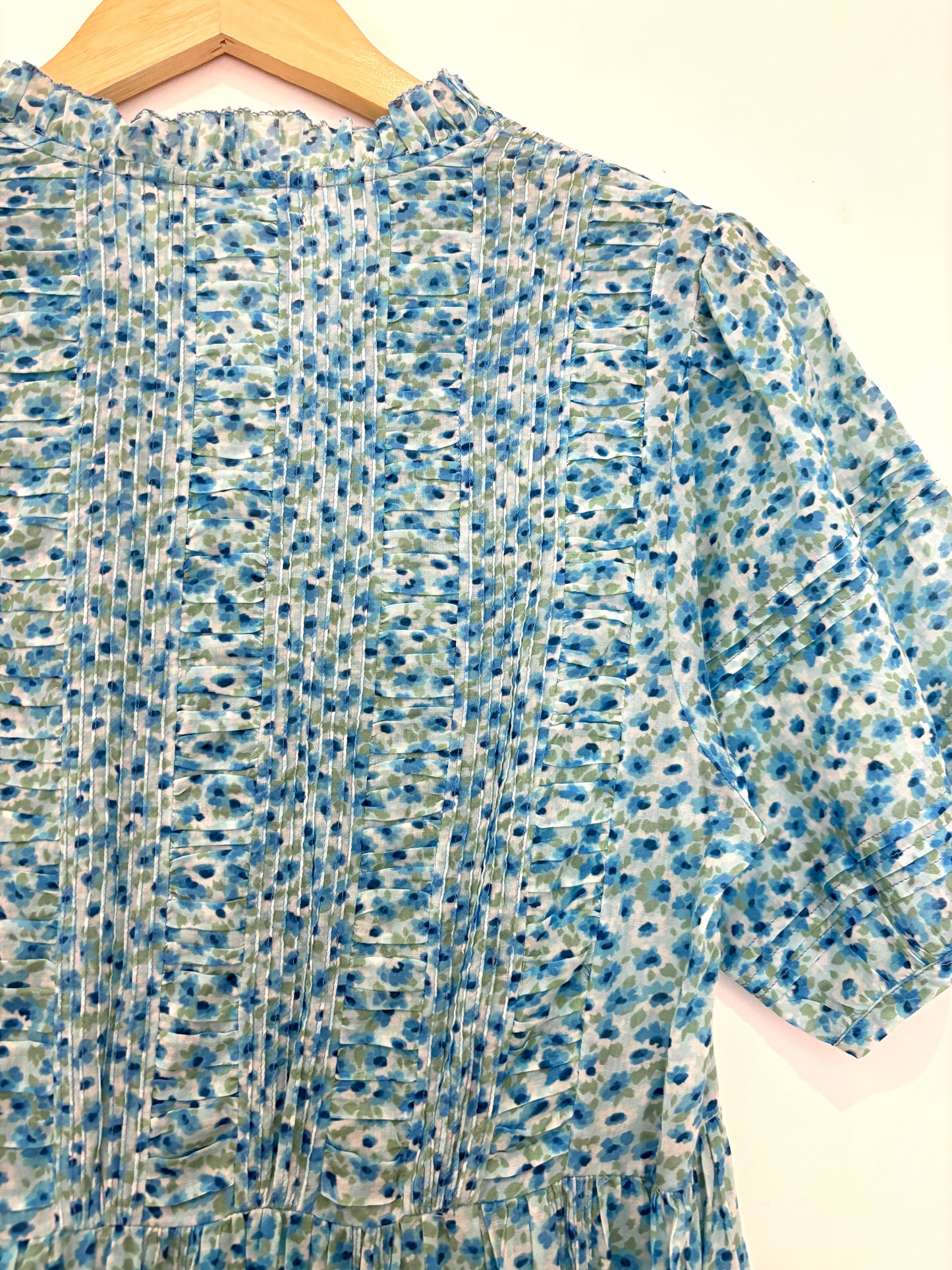 Doen Haleigh Blue Floral Dress M