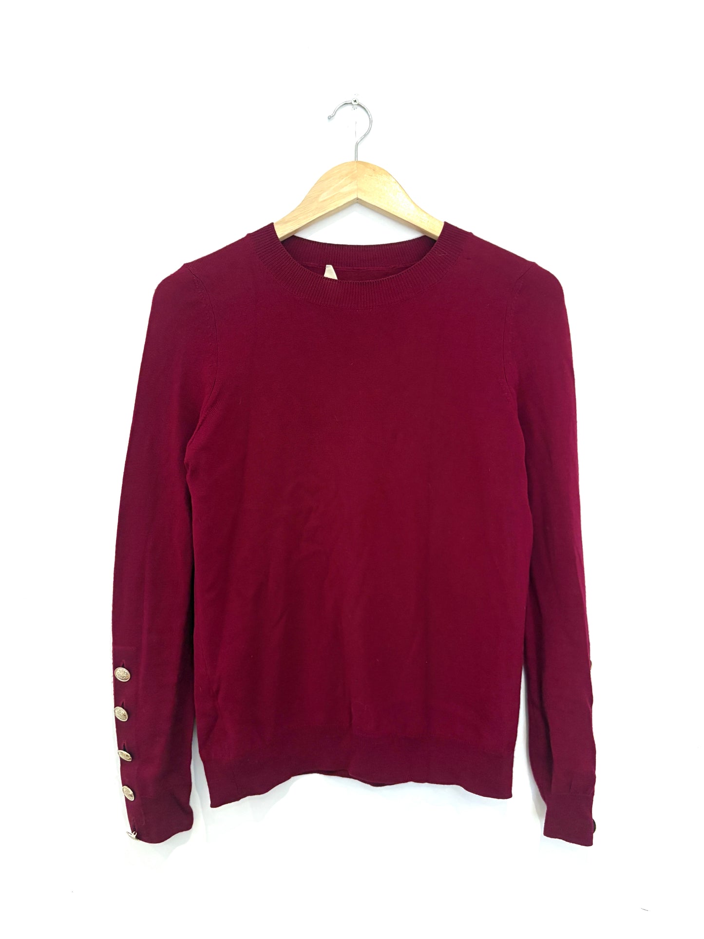 Sezane Burgundy wool jumper