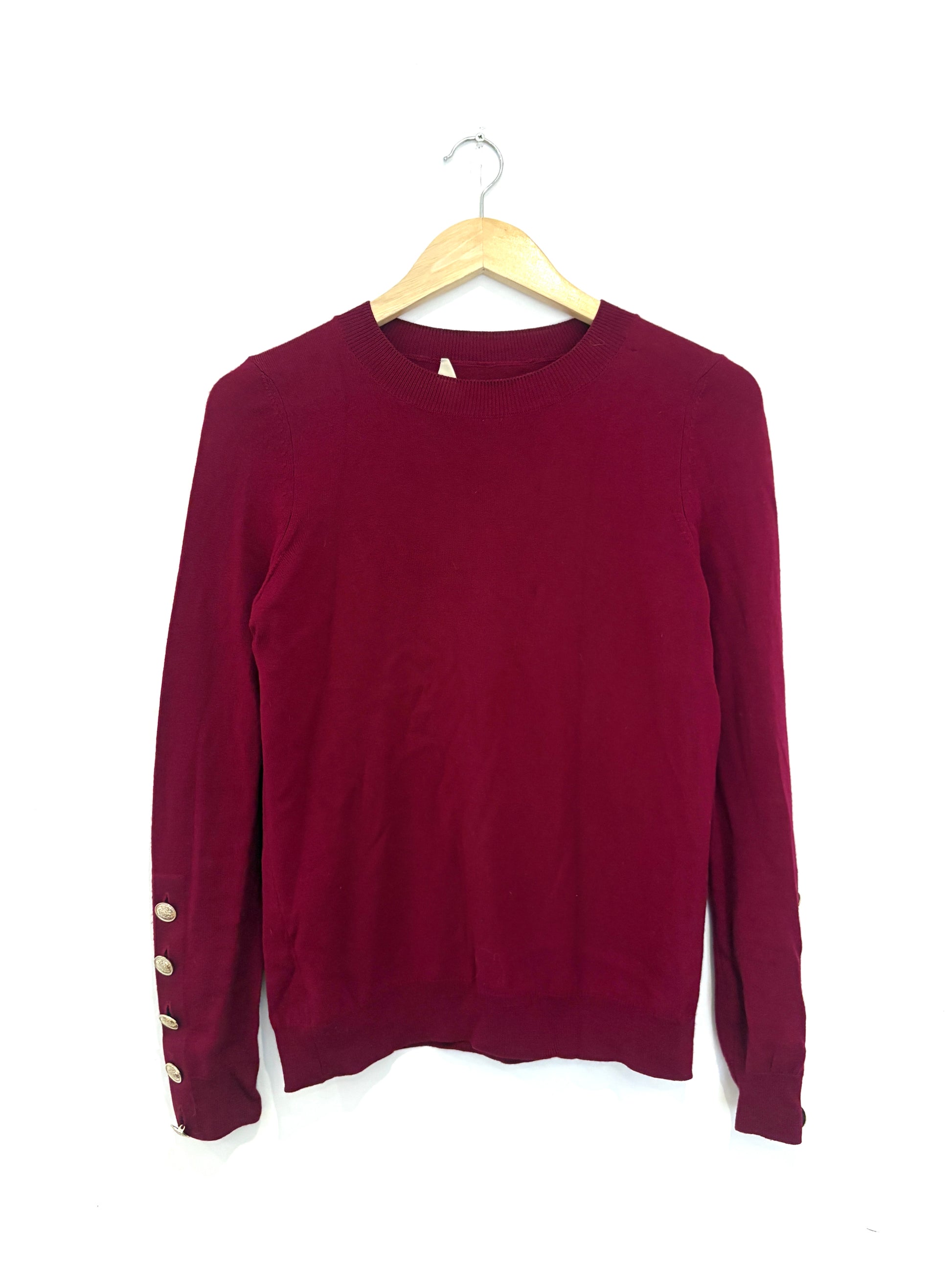 Sezane Burgundy wool jumper