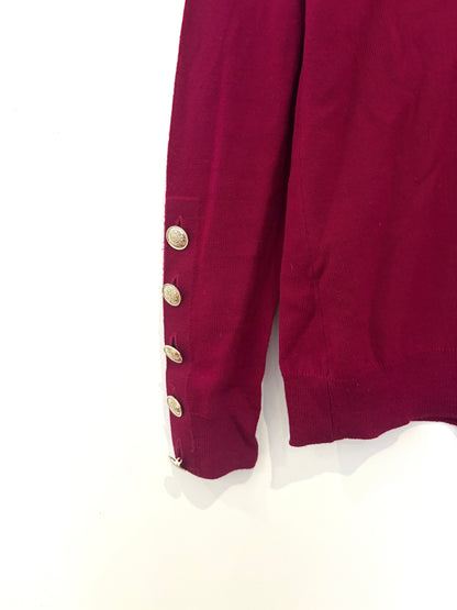 Sézane Burgundy Wool Jumper M