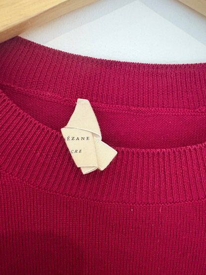 Sézane Burgundy Wool Jumper M